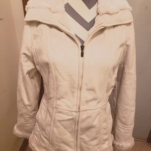 Cream Suede/Fur coat